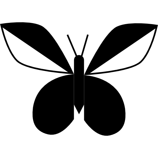 Coloriage d'animal silhouette papillon à imprimer