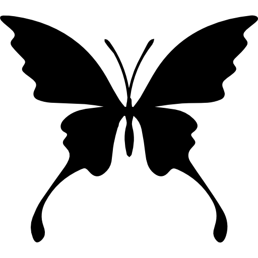 Coloriage de papillons en silhouette à imprimer