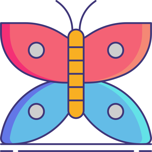 Coloriage de papillons nature à imprimer