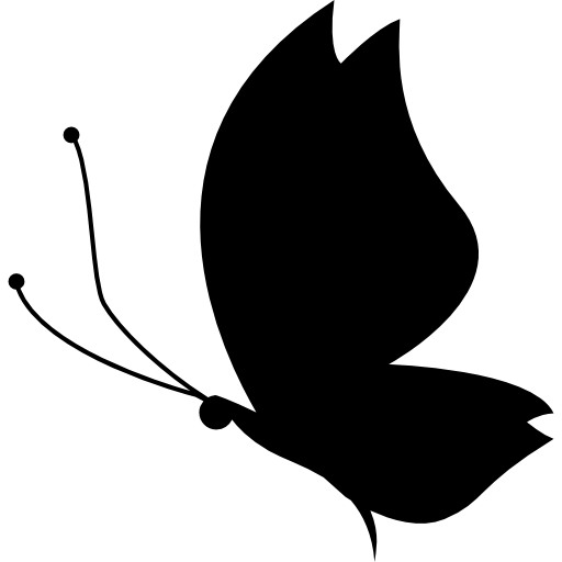 Coloriage de papillons noir à gauche à imprimer