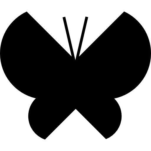Coloriage de papillons noir en forme à imprimer