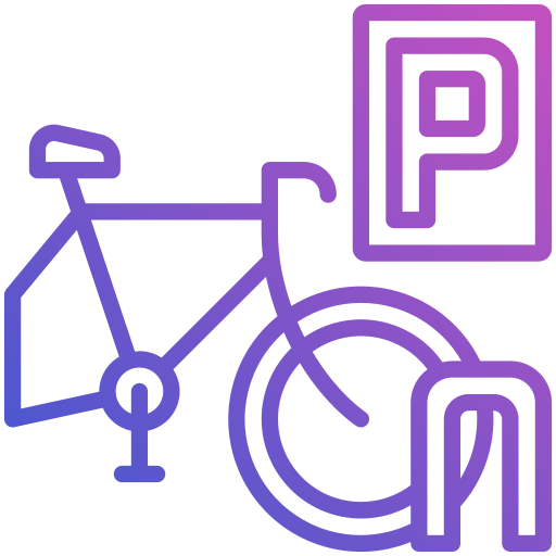 Coloriage de parking à vélo pour le cyclisme à imprimer