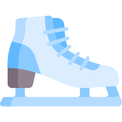 Coloriage de patin à glace et compétition de sports de glace à imprimer.