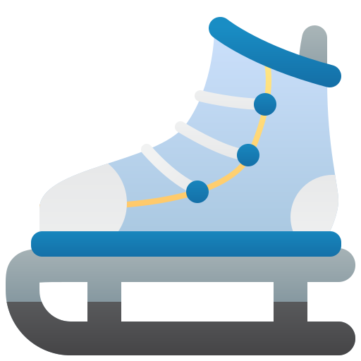 Coloriage de patins à glace pour Noël : compétition de sports à imprimer