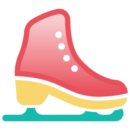 Coloriage de patins à glace, sports d'hiver et bottes à imprimer