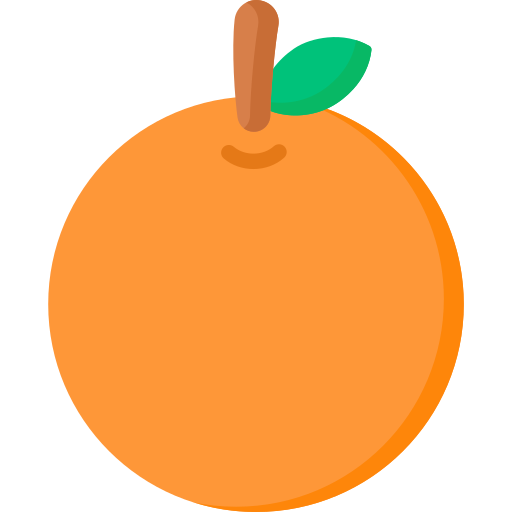Coloriage d'orange nourriture vegan à imprimer