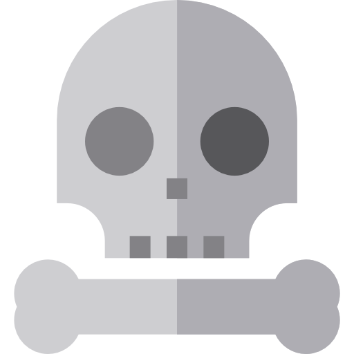 Coloriage de pirate à imprimer avec crâne et os empoisonnés