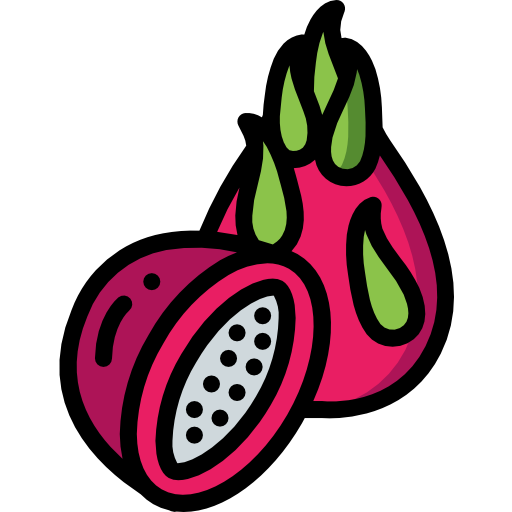 Coloriage de pitaya vegan à imprimer pour un restaurant nourriture et écolo.