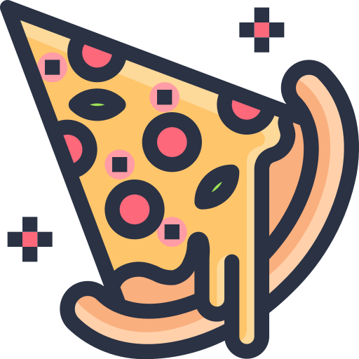 Coloriage de pizza salami en pièce à imprimer