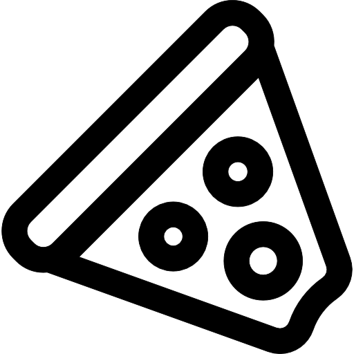 Coloriage de pizza triangle à imprimer