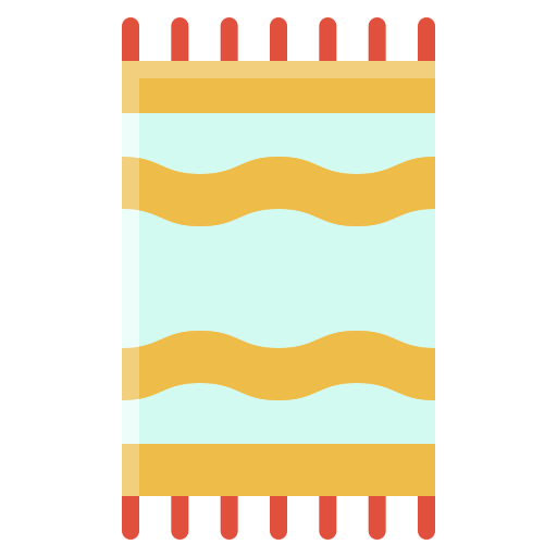 Dessin de plage avec les serviettes