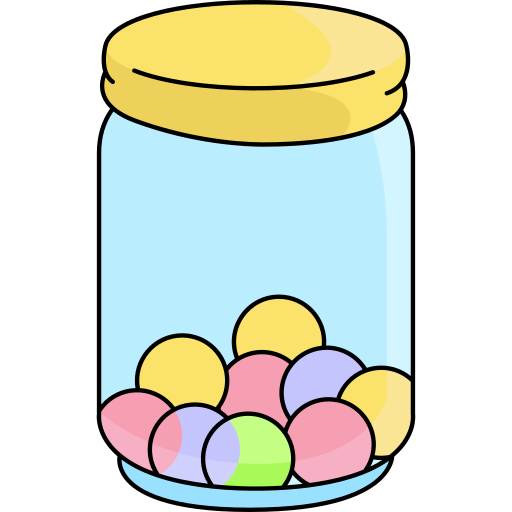 Coloriage de pot de bonbons pour enfant et bébé des sucreries à imprimer