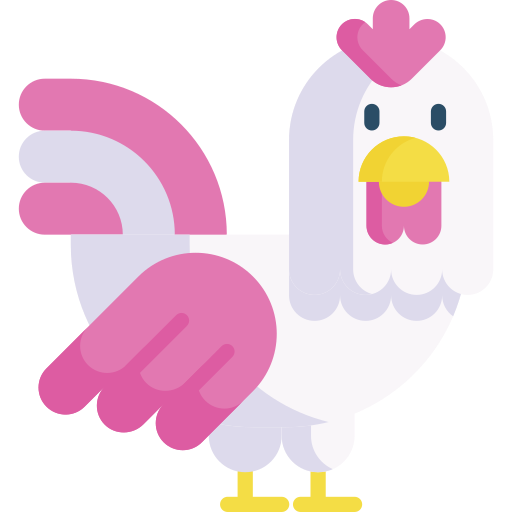 Coloriage de poulet à la ferme: règne animal à imprimer