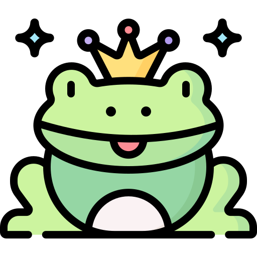 Coloriage de prince grenouille, personnage de folklore à imprimer