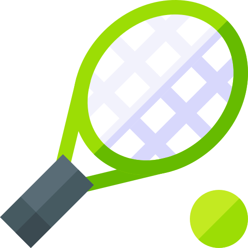 Coloriage de raquette de tennis pour sports et compétition à imprimer.