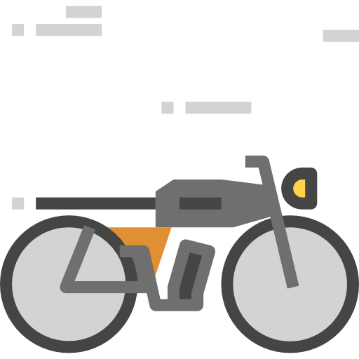 Coloriage de route en bicyclette et moto à imprimer