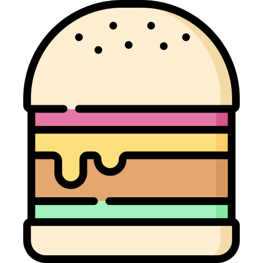 Coloriage de salade fast food sandwich à imprimer
