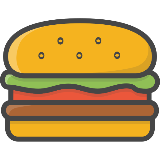 Coloriage de sandwich hamburger sain à imprimer