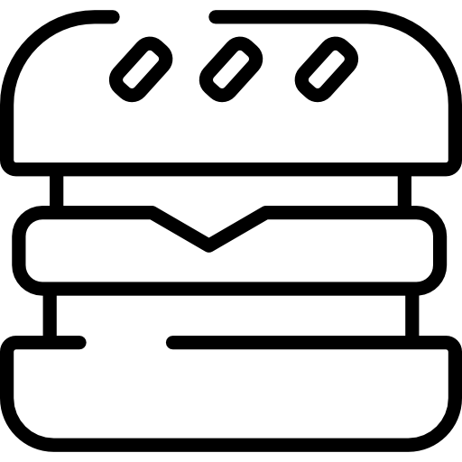 Coloriage de sandwich nourriture et restaurant à imprimer