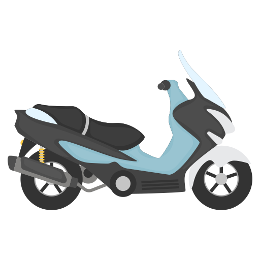 Coloriage de scooter à imprimer pour un transport en moto