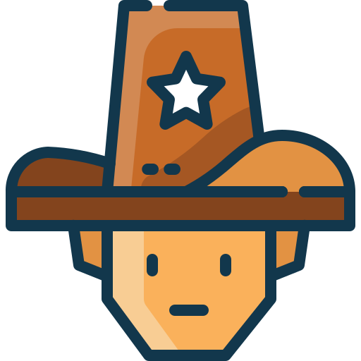 Coloriage de shérif américain avec étoile à imprimer