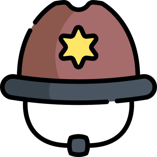 Coloriage de shérif occidental avec chapeau à imprimer