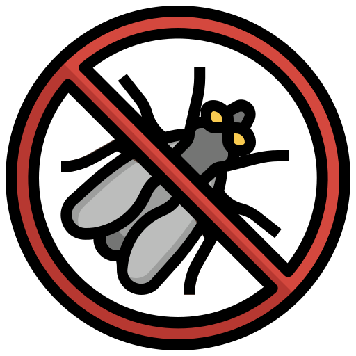 Coloriage de signe interdit avec mouche à imprimer