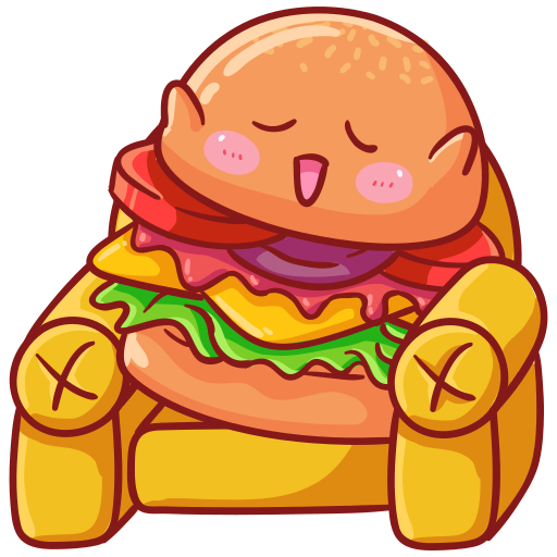 Coloriage de smileys burger fast food à imprimer