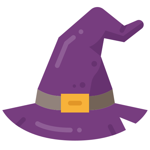 Coloriage de sorcier avec chapeau d'Halloween à imprimer