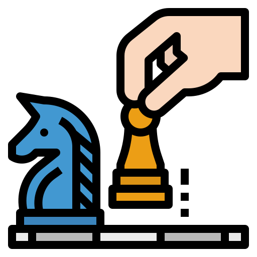Coloriage de stratégie avec pion d'échecs à imprimer
