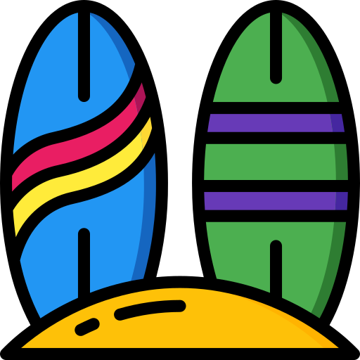 Coloriage de surfant des sports de plage à imprimer
