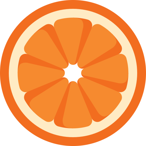 Coloriage de nourriture et restaurant à imprimer: vitamine C orange