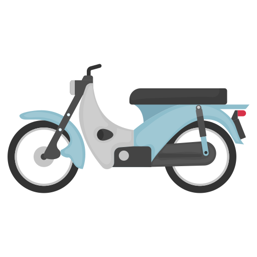 Coloriage de transport à imprimer : vélos et vélomoteur