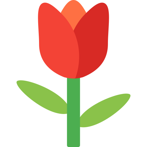 Coloriage de tulipe, cadeau d'amour et romance à imprimer