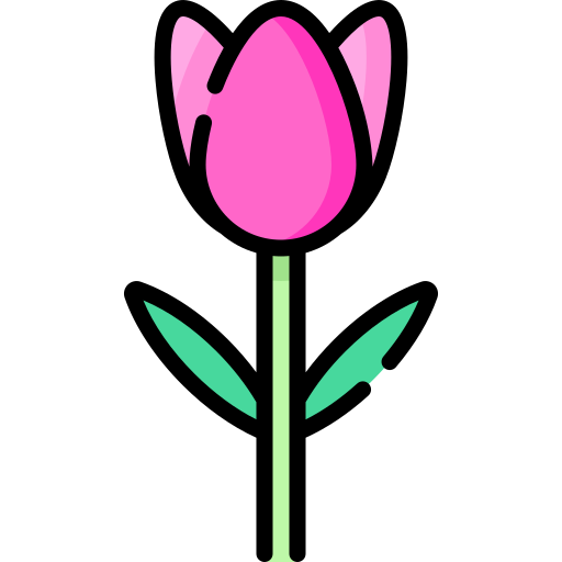 Coloriage de tulipe en amour et romance à imprimer