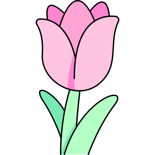 Coloriage de tulipe, pétales et botanique à imprimer.
