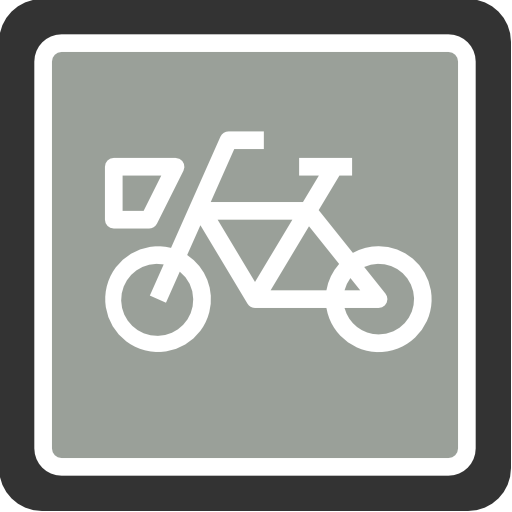 Coloriage de vélo avec signal de parking à imprimer