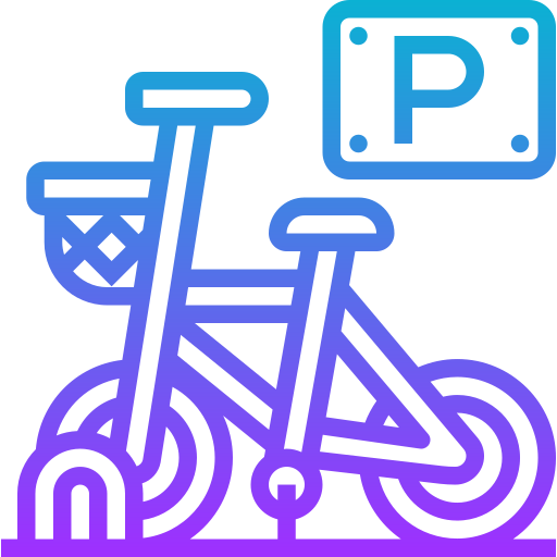 Coloriage de vélos pour parking de transport à imprimer