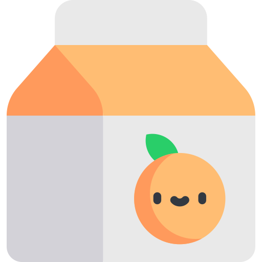 Coloriage de boisson orange en boîte à imprimer