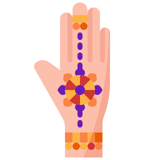 Coloriage des cultures mains et gestes tatouage