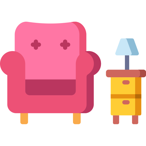 Coloriage design d'intérieur canapé meubles et maison