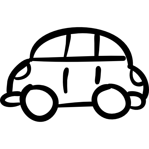 Coloriage dessiné à la main voitures voiture