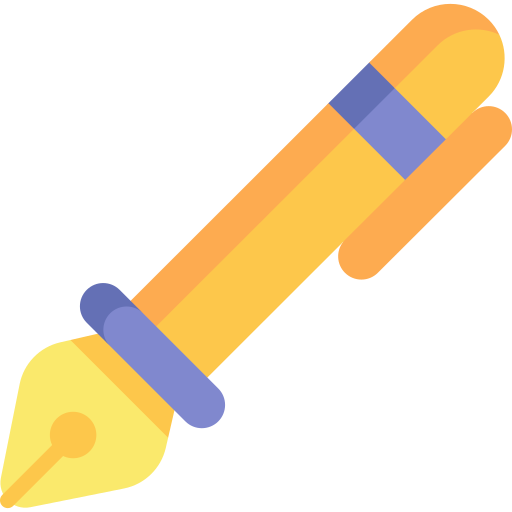 Coloriage éducation papeterie stylo plume