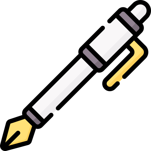 Coloriage encre stylo signature