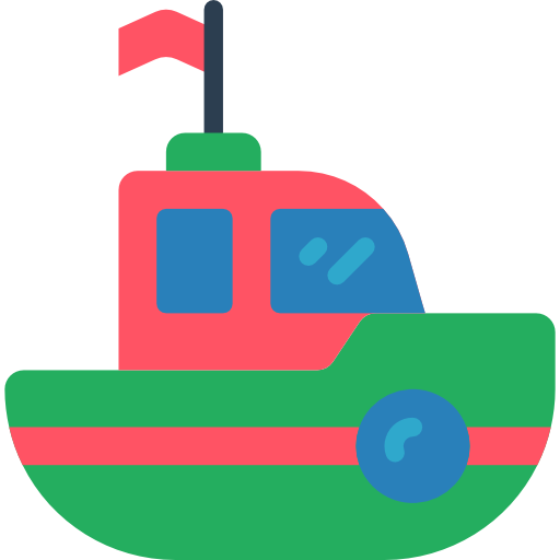 Coloriage enfant et bébé bateau jouet de bateau
