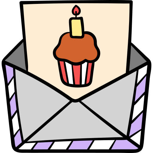 Coloriage enveloppe invitation d'anniversaire anniversaire et fête