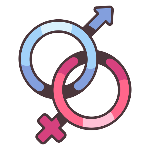 Coloriage femelle masculin symbole de sexe