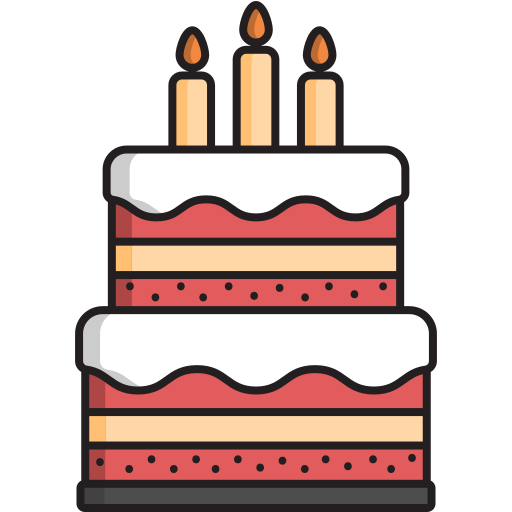Coloriage fête crème gâteau d'anniversaire