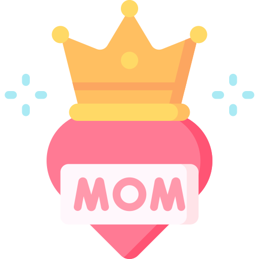 Coloriage fête des mères fête couronne