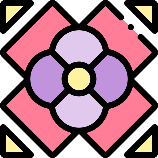 Coloriage fleur symboles forme abstraite